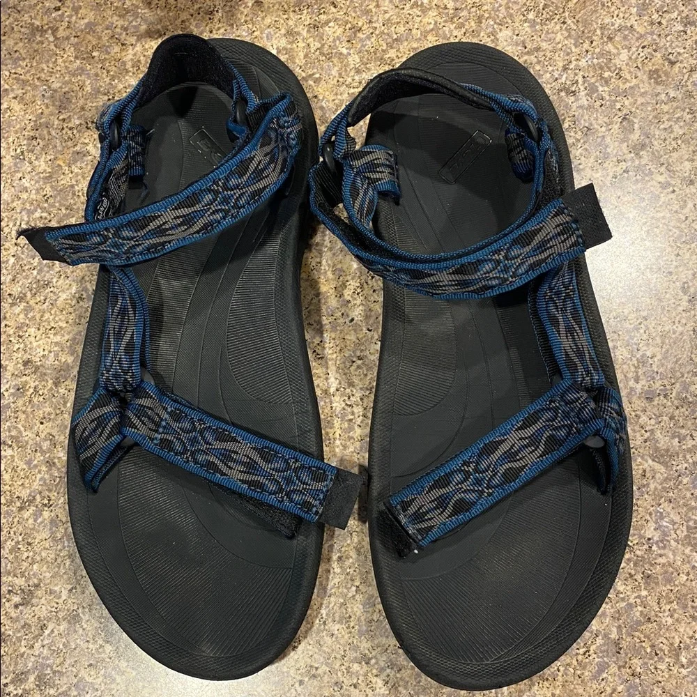 Teva Blue Black Gray Water Hiking Sport Sandals US Size 11